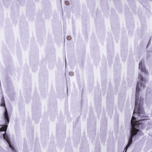 Elegant Ikat Printed Cotton Kurta for Men - Image 2