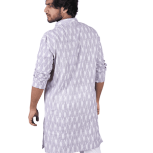 Elegant Ikat Printed Cotton Kurta for Men - Image 4